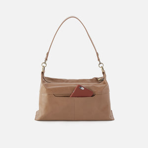 Avon Shoulder Bag In Polished Leather - Cashmere