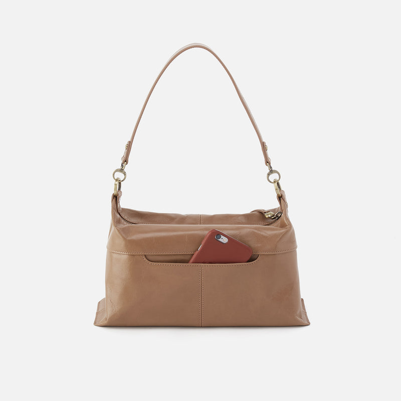 Avon Shoulder Bag In Polished Leather - Cashmere