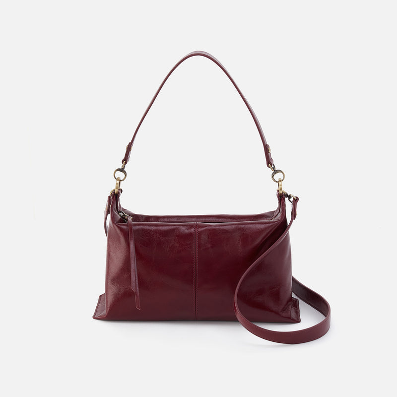 Avon Shoulder Bag In Polished Leather - Winterberry