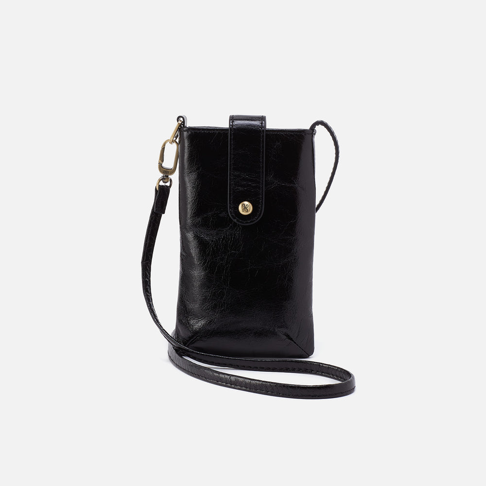 Marlo Carryall Crossbody In Polished Leather - Black