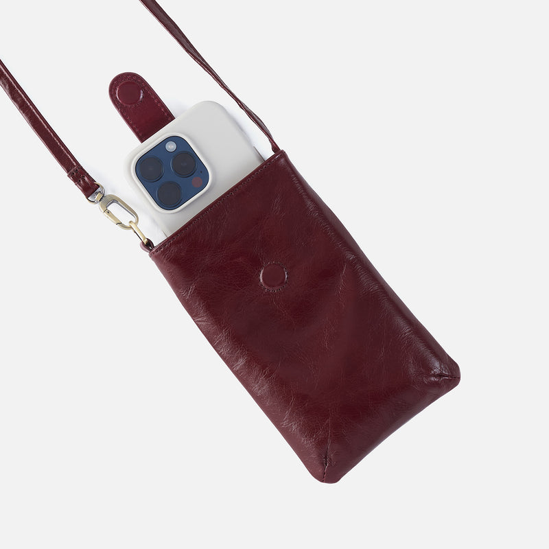 Marlo Carryall Crossbody In Polished Leather - Winterberry