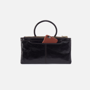 Sable Crossbody In Polished Leather - Black