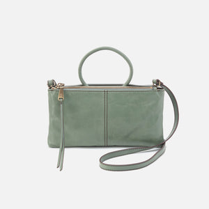 Sable Crossbody In Polished Leather - Jade