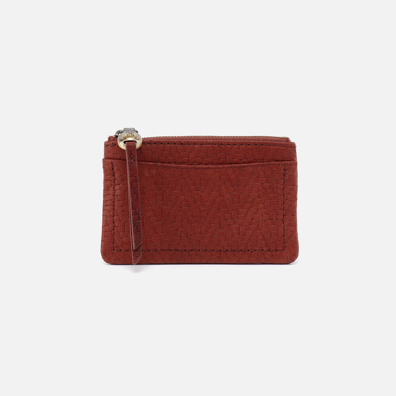 Lumen Card Case In Soft Embossed Leather - Tuscan Brown