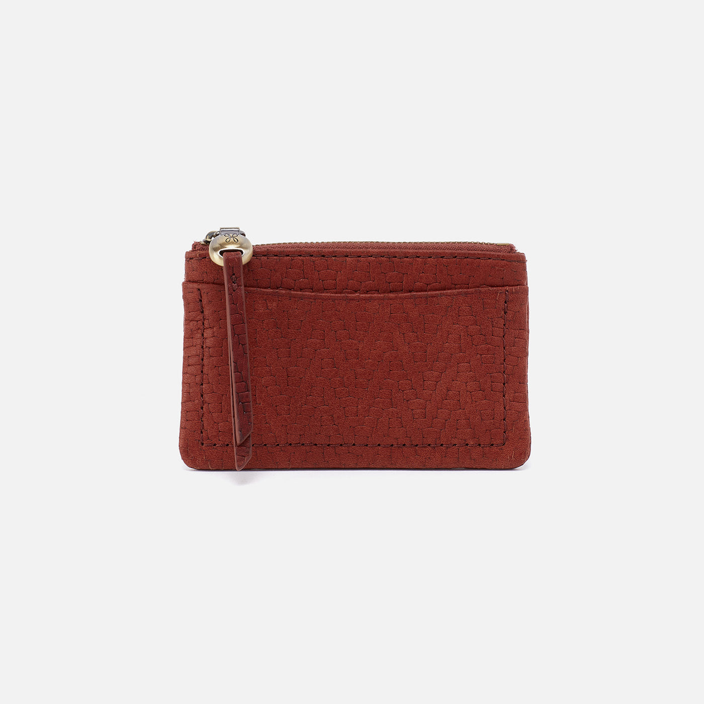 Lumen Card Case In Wave Weave Leather - Tuscan Brown