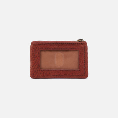 Lumen Card Case In Wave Weave Leather - Tuscan Brown