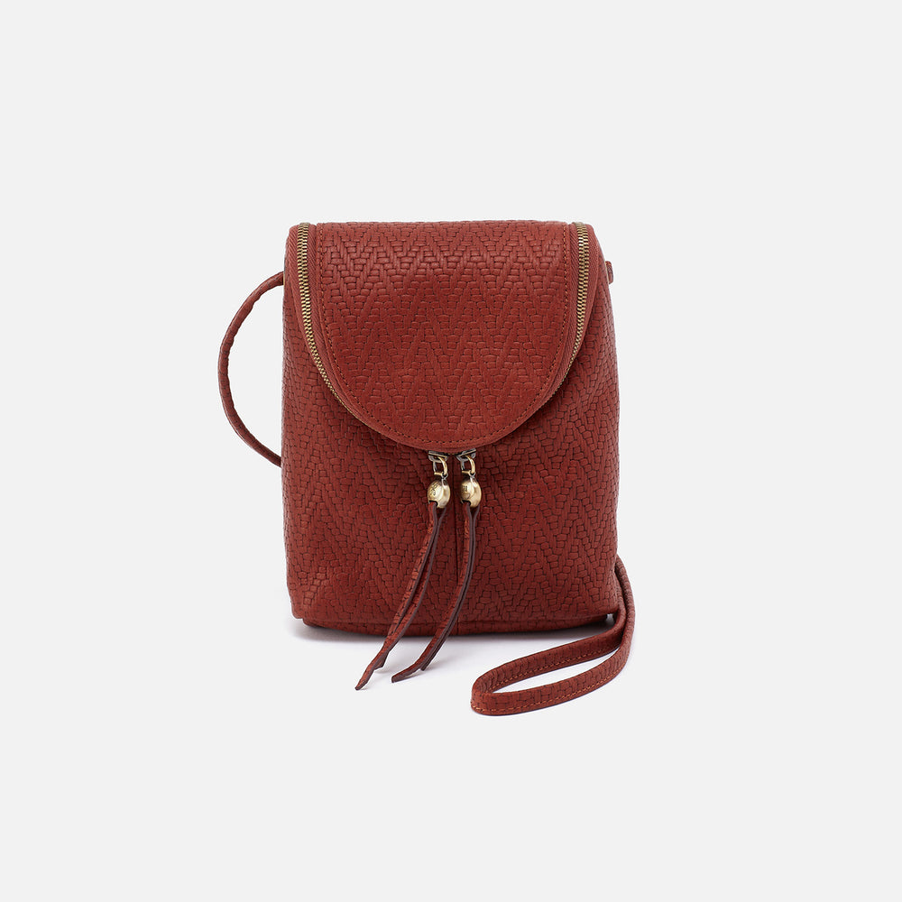 Fern Crossbody In Soft Embossed Leather - Tuscan Brown