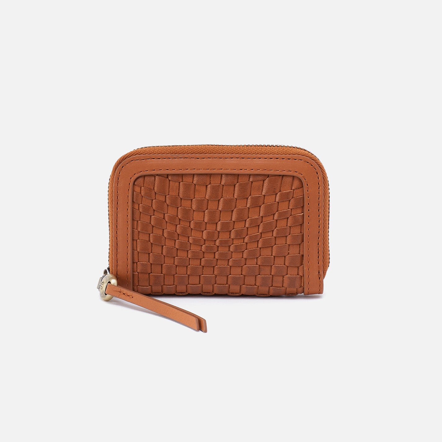 Nila Small Zip Around Wallet in Wave Weave Leather - Wheat – HOBO