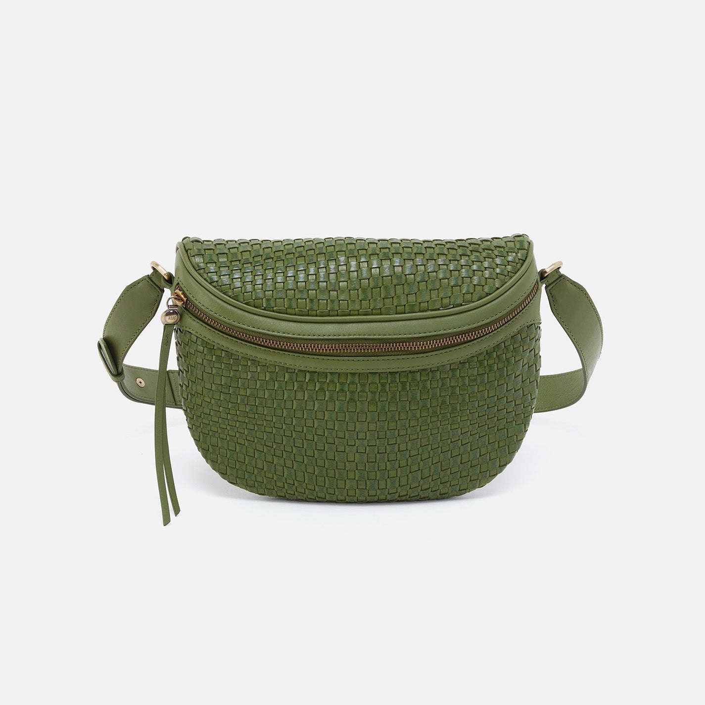 Juno Belt Bag in Wave Weave Leather - Sweet Basil