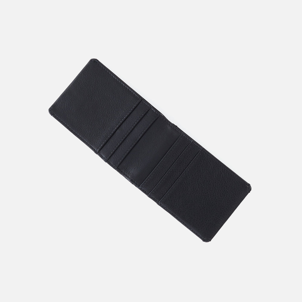 Men's Bifold Wallet in Silk Napa Leather - Black