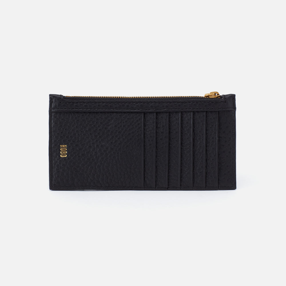 Carte Card Case In Pebbled Leather - Black