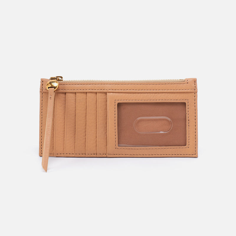 Carte Card Case In Pebbled Leather - Sandstorm