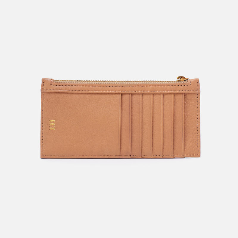 Carte Card Case In Pebbled Leather - Sandstorm