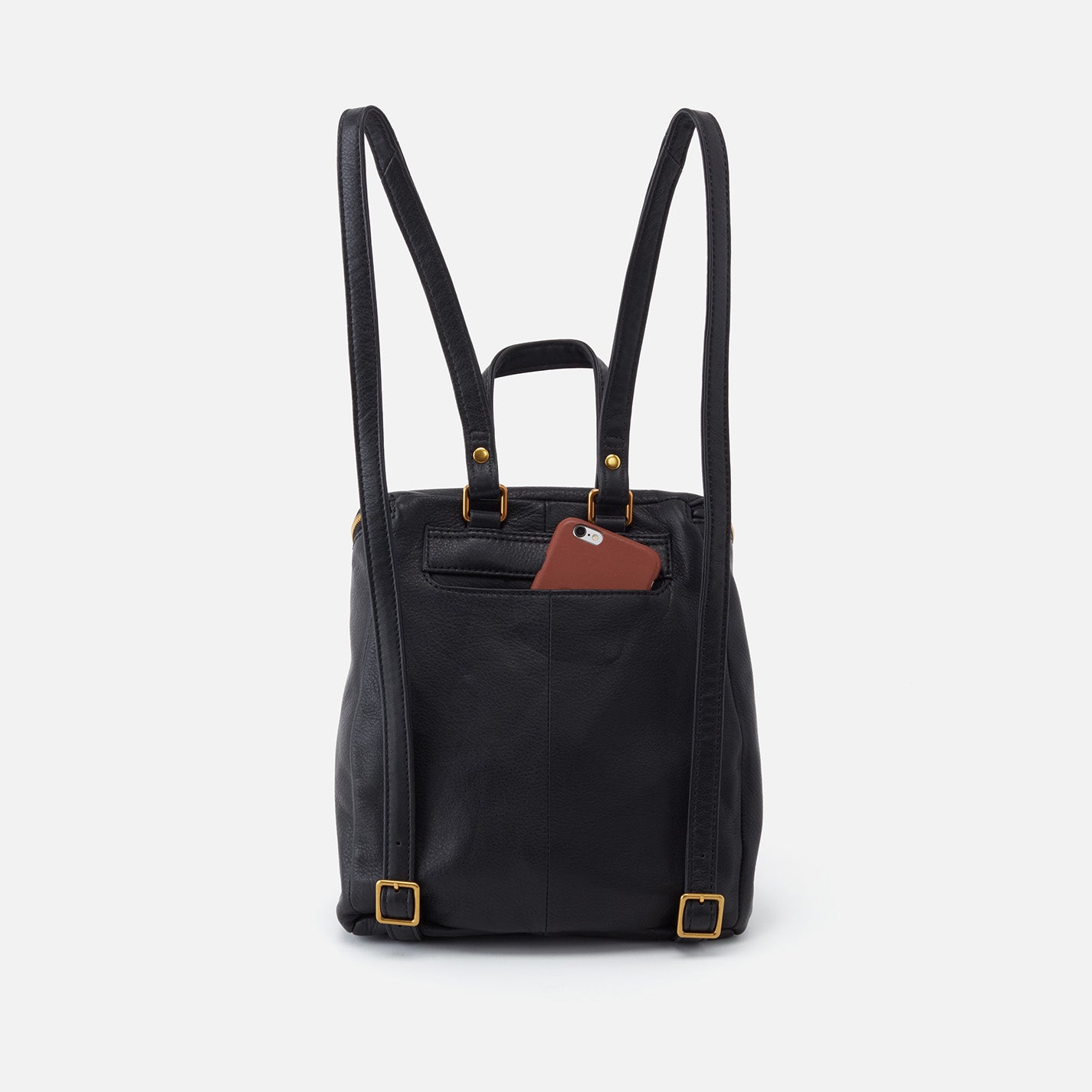 River Backpack in Pebbled Leather Black HOBO