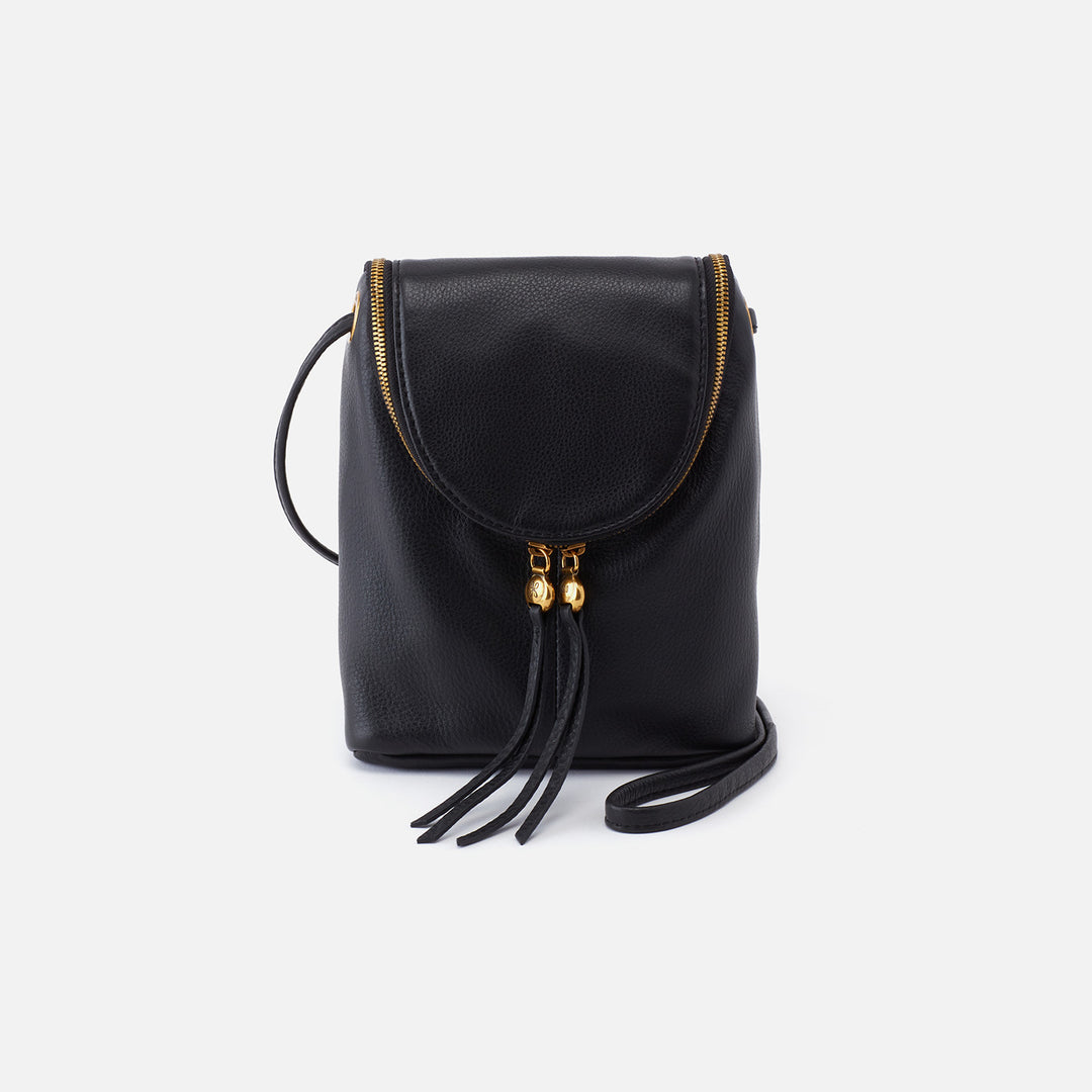 Fern Crossbody In Pebbled Leather Black HOBO