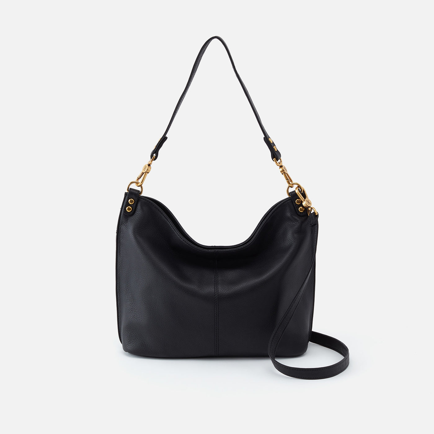 Women's Black Leather Hobo Bag