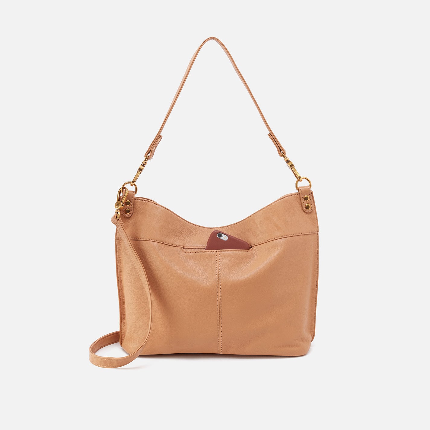 Sand/coffee Nappa Leather Hobo Bag