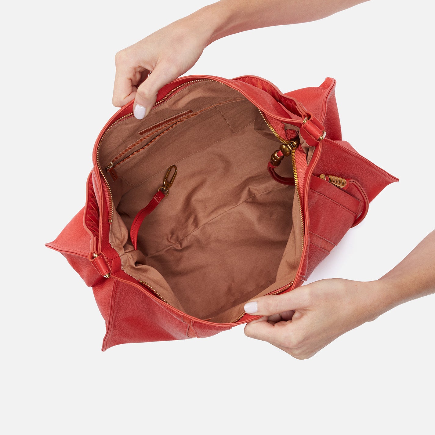 Hobo Bag Orange/Grey Seed Pod - Goldyfish Handbags