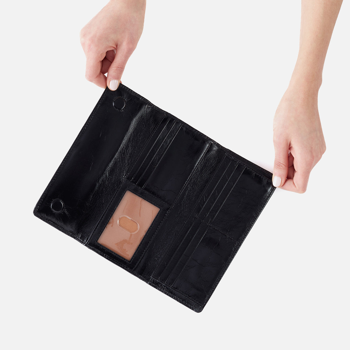 Jill Trifold Wallet in Polished Leather - Celery – HOBO