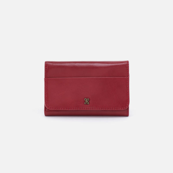 Jill Trifold Wallet in Polished Leather - Celery – HOBO