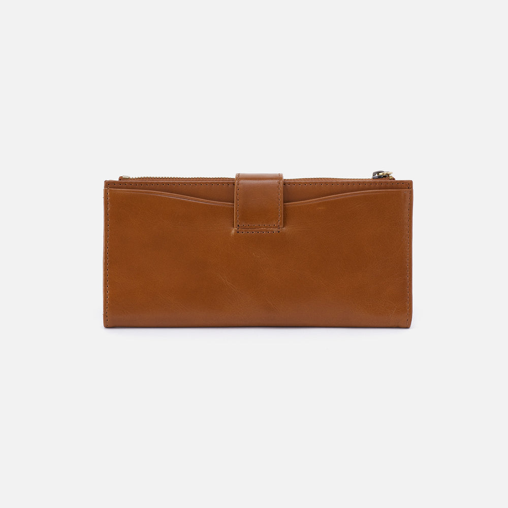 Max Continental Wallet in Polished Leather - Truffle