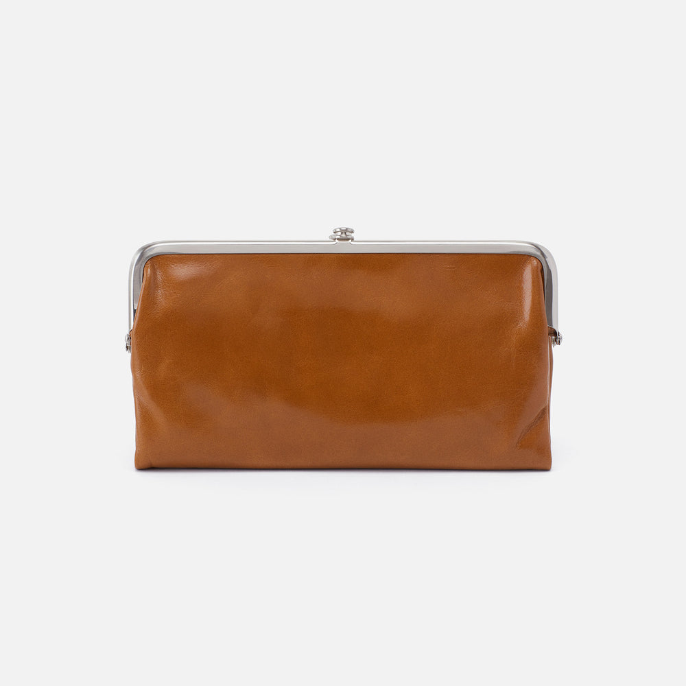 Lauren Clutch-Wallet In Polished Leather - Truffle