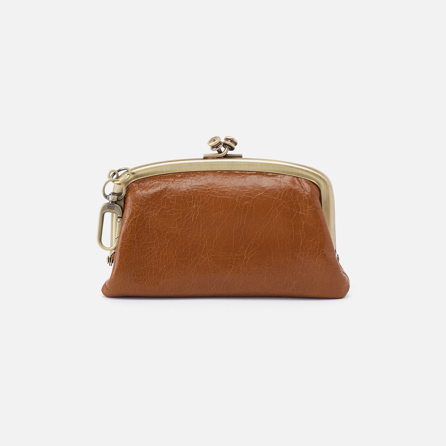 Cheer Frame Pouch in Polished Leather - Truffle – HOBO
