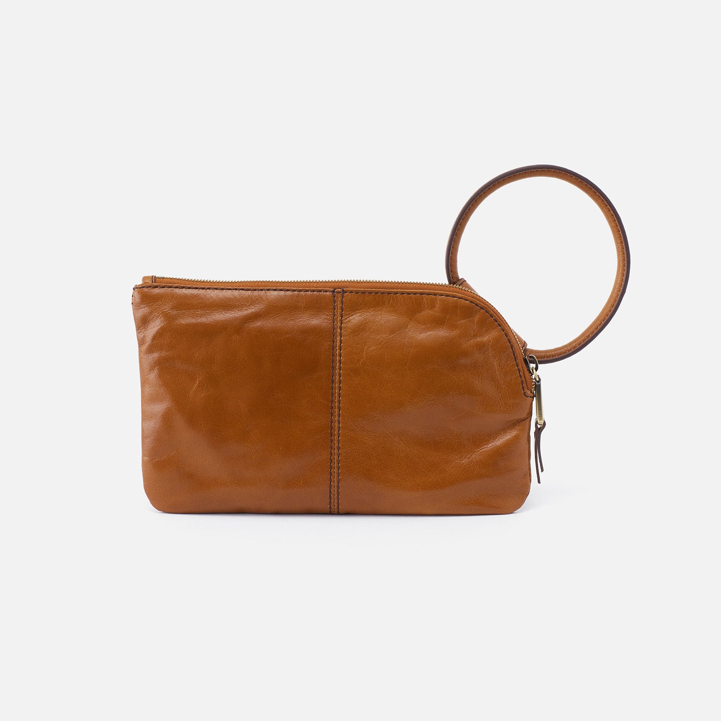 Sable Wristlet in Polished Leather Truffle