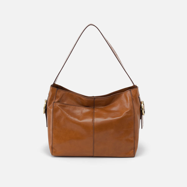 Render Shoulder Bag In Polished Leather Truffle HOBO