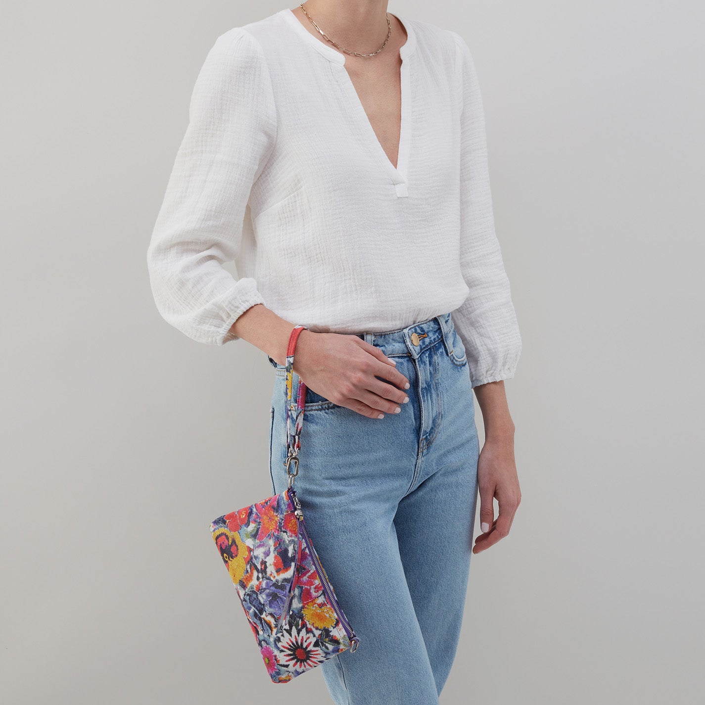 Darcy Crossbody in Printed Leather - Poppy Floral