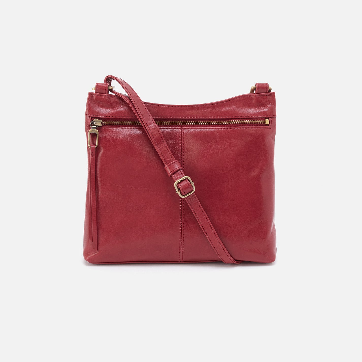 Cambel Crossbody in Polished Leather Cranberry HOBO