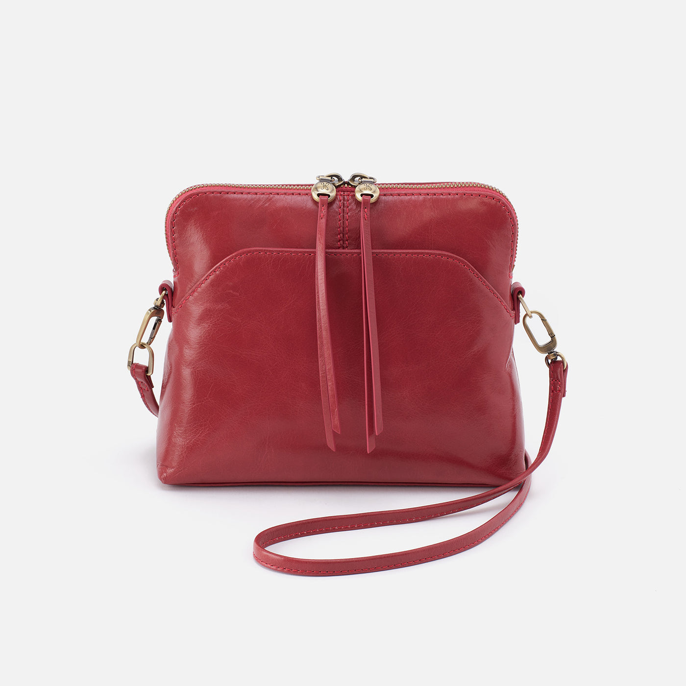 Reeva Crossbody in Polished Leather - Cranberry – HOBO