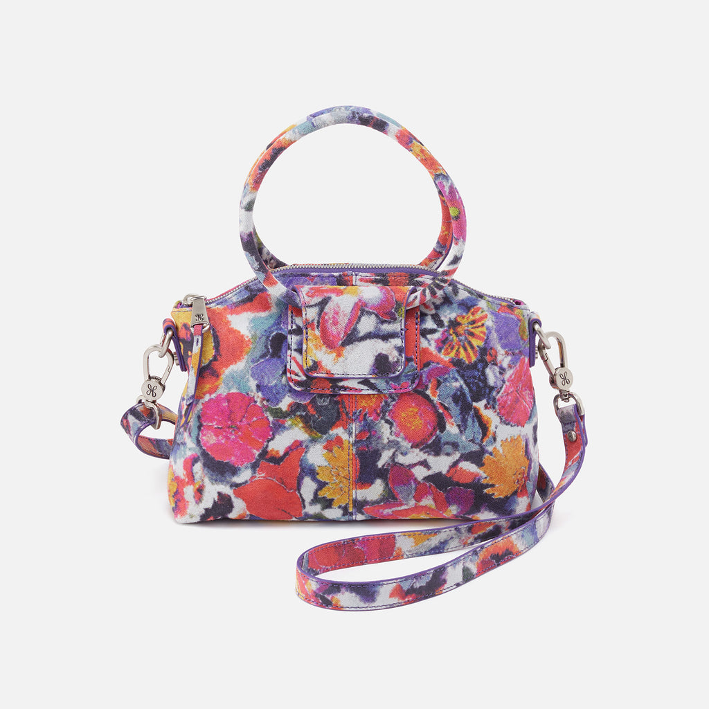 Sheila Top Zip Crossbody in Printed Leather - Poppy Floral